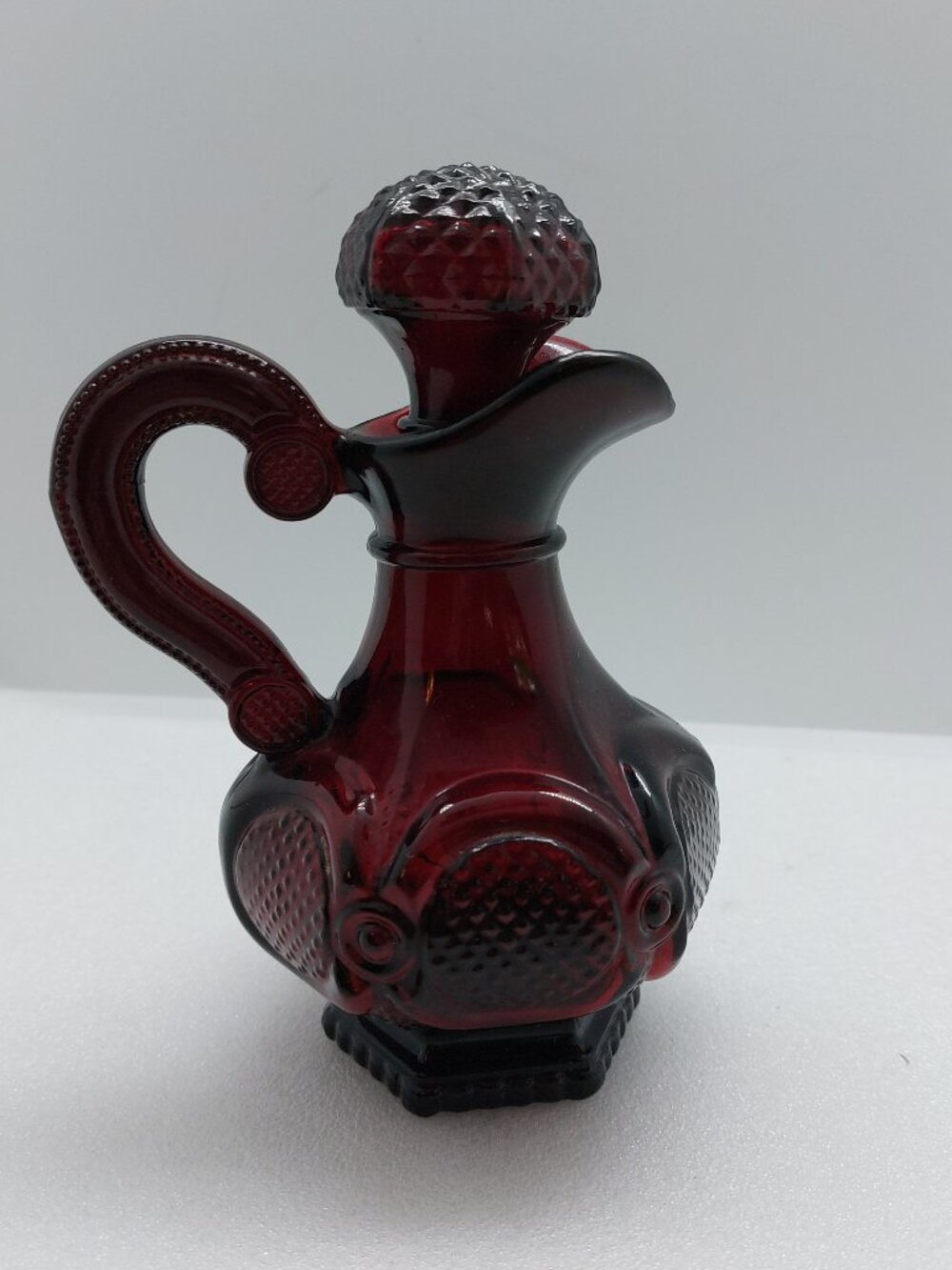 Vintage Avon Cape Cod Ruby Red Glass Cruet Decanter